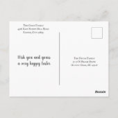 Pastell Easter Holiday Personalisiert Postkarte (Rückseite)