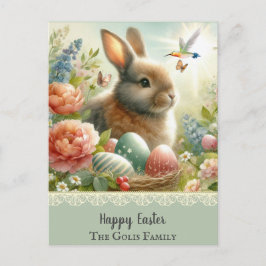 Pastell Easter Holiday Personalisiert Postkarte