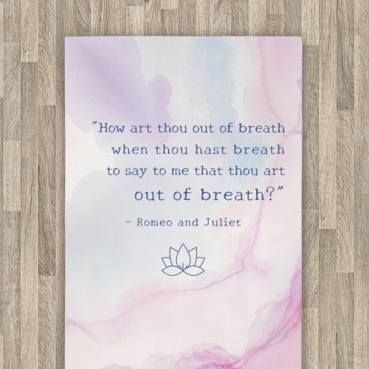 Pastell Einfaches Abstraktes Wasserfarben-Atemkost Yogamatte