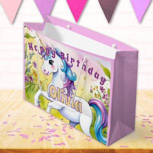 Pastell Einhorn Magischer Individueller Geburtstag Große Geschenktüte