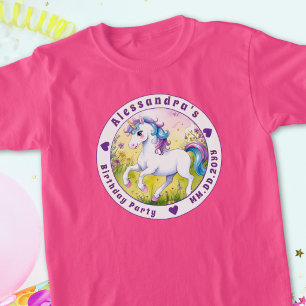 Pastell Einhorn Magischer Individueller Geburtstag T-Shirt