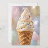Pastell-Eiscreme-Party Einladung (Vorderseite)