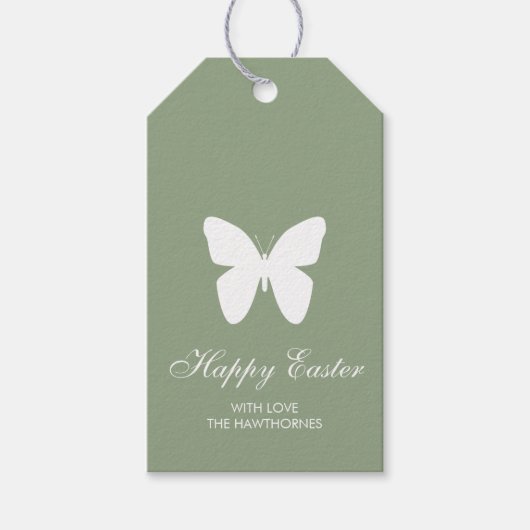 Pastell Elegantes Ostern Geschenkanhänger (Vorderseite)