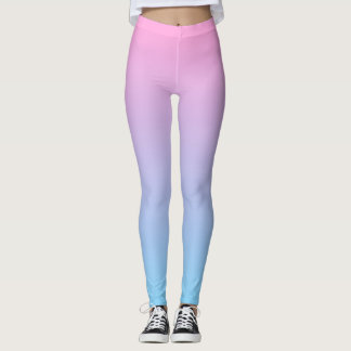 Pastell erblassen Sie - rosa und blaue Steigung Leggings