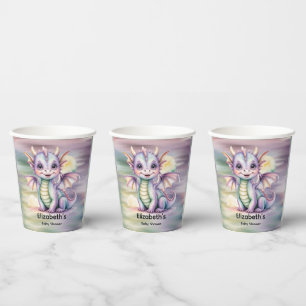 Pastell-Fantasy-Drache-Baby-Party Pappbecher