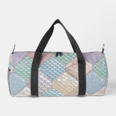 Pastell-Farben Whimsical Märchen-Patchwork-Reiseta Duffle Bag (Rückseite)