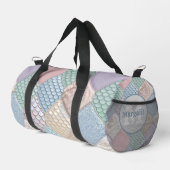 Pastell-Farben Whimsical Märchen-Patchwork-Reiseta Duffle Bag (Rechte Ecke)