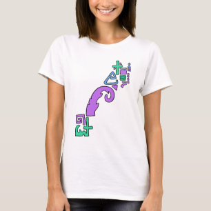 Pastell-farbenes asymmetrisches geometrisches Graf T-Shirt