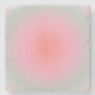 Pastell-Farbenverlauf Minimalistisches Aura Steinuntersetzer