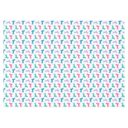 Pastell farbige Dackeln Tischdecke (Vorderseite (Horizontal))