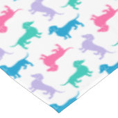 Pastell farbige Dackeln Tischdecke (Schrägansicht)