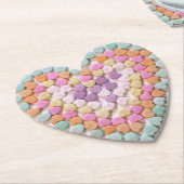 Pastell farbiges Süßigkeits-Herz-Herz geformt Untersetzer (angewinkelt)