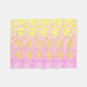 Pastell-Farbverlauf-Herzdecke Fleecedecke (Vorderseite (Horizontal))