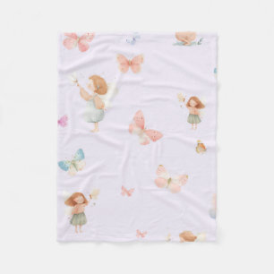 Pastell-Fee-Muster Süßes Schmetterlings-Kinderzimm Fleecedecke