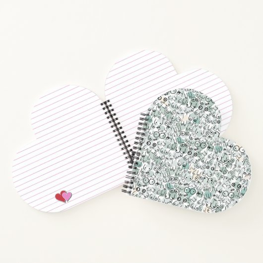 Pastell-feministische Brust Notizblock (Innenseite)