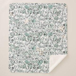 Pastell-feministische Brust Sherpadecke