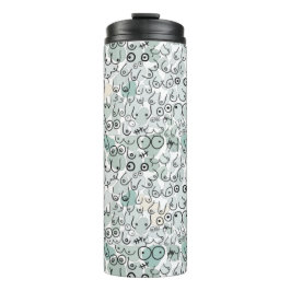 Pastell-feministische Brust Thermosbecher