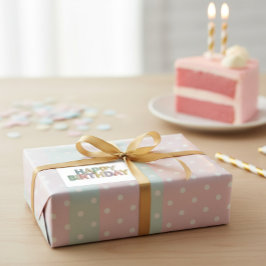Pastell-Filz-Buchstaben Alles Gute zum Geburtstag Rechteckiger Aufkleber