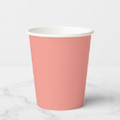 Pastell-Flamingo-Rosa-Farbe Pappbecher (Rückseite)