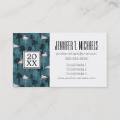 Pastell-Flamingos des Foto-Abschluss-| auf Telefonnummerkarte (Rückseite)