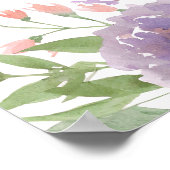 Pastell Floral Butterfly Geburtstag Begrüßungszeic Poster (Ecke)