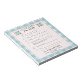 Pastell Floral Crayon School Note 1 Kind Notizblock (angewinkelt)