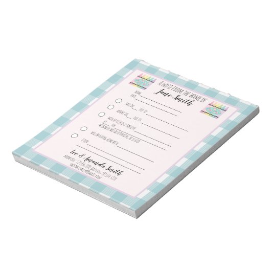 Pastell Floral Crayon School Note 1 Kind Notizblock (Rotiert)