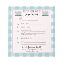 Pastell Floral Crayon School Note 1 Kind Notizblock