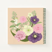 Pastell Floral Display Notizblock (Rückseite)