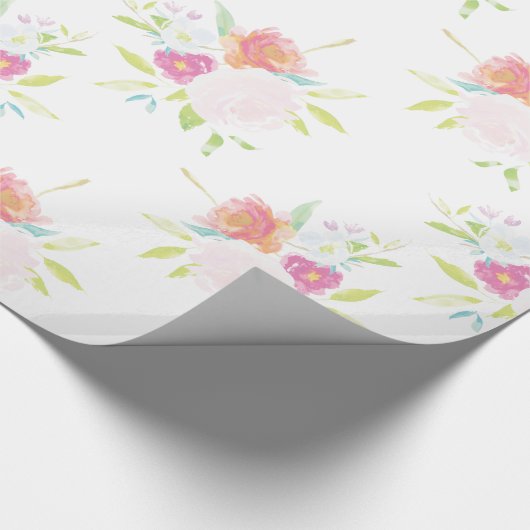 Pastell Floral Geschenkpapier (Ecke)