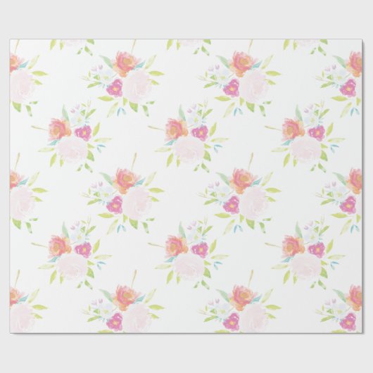 Pastell Floral Geschenkpapier (Flach)