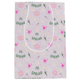 Pastell Floral Hi Spring Wrapping Paper Mittlere Geschenktüte