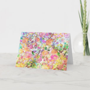 Pastell floral karte