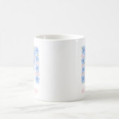 Pastell Floral Letter M Monogramm Kaffeetasse (Mittel)