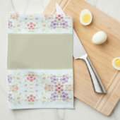 Pastell floral mit hellgrün geschirrtuch (Viertel Falte)