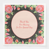 Pastell floral mit schwarz serviette (Vorderseite)