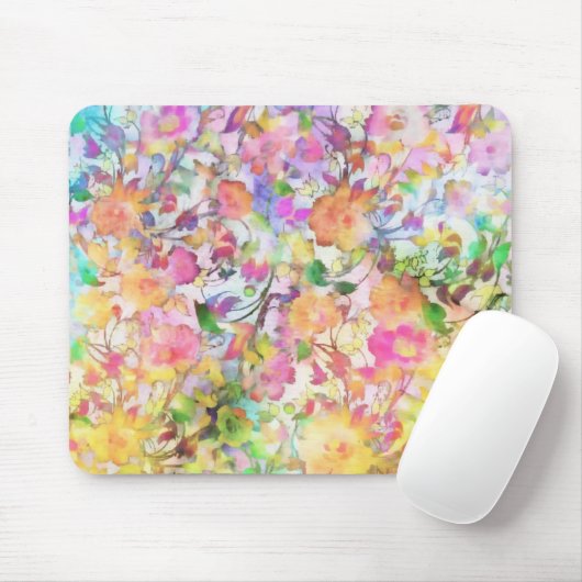 Pastell floral mousepad (Mit Mouse)