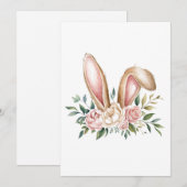 Pastell Floral Ostersonnige Ohren Feiertagskarte (Vorne/Hinten)