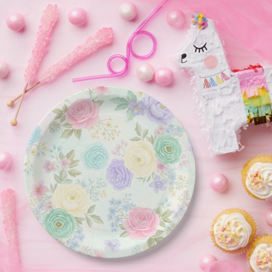 Pastell Floral Party Paper Teller (Party)