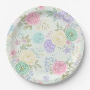 Pastell Floral Party Paper Teller