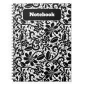 Pastell Floral Pattern Ästhetisches Notebook Notizblock (Vorderseite)