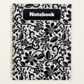 Pastell Floral Pattern Ästhetisches Notebook Planer (Vorderseite)