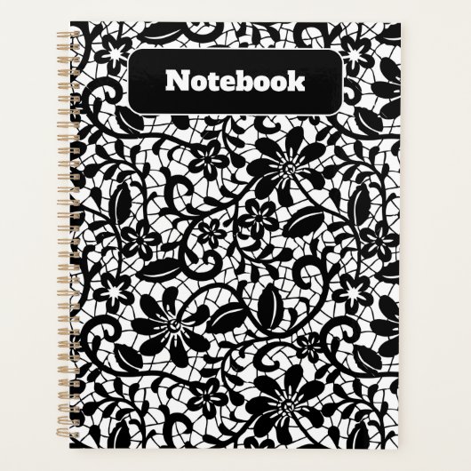 Pastell Floral Pattern Ästhetisches Notebook Planer (Vorderseite)