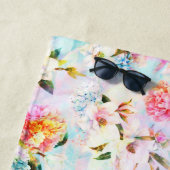 Pastell Floral Print Beach Handtuch (Beispiel)