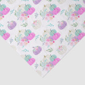 Pastell Floral Pumpkins in Rosa, Lila und Blau Seidenpapier (Detail)