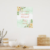 Pastell floral Retirement Party Begrüßungszeichen Poster (Küche)