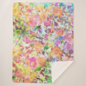 Pastell floral sherpadecke (Vorderseite)