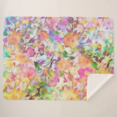 Pastell floral sherpadecke (Vorderseite (Horizontal))