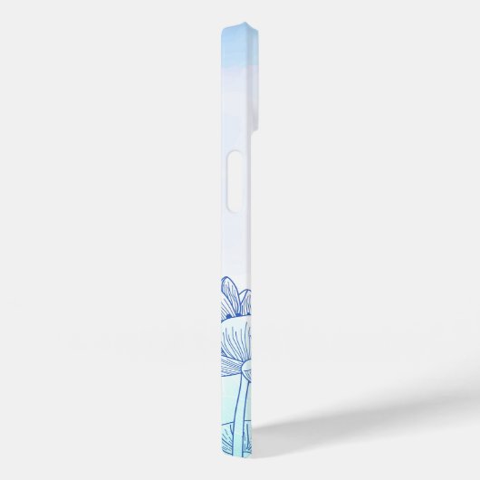 Pastell Floral Silhouette Overlay Personalisierter Case-Mate iPhone Hülle (Rückseite / Rechts)