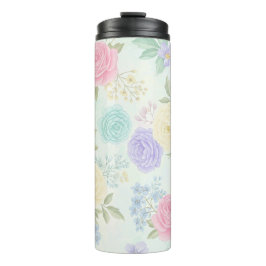 Pastell Floral Thermal Tumbler Thermosbecher